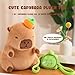 Ditucu Cute Orange Capybara Plush Pillow with Turtle Backpack Stuffed Animal Capibara Plushies Toys Gifts for Kids Brown 11 inch - Image 4