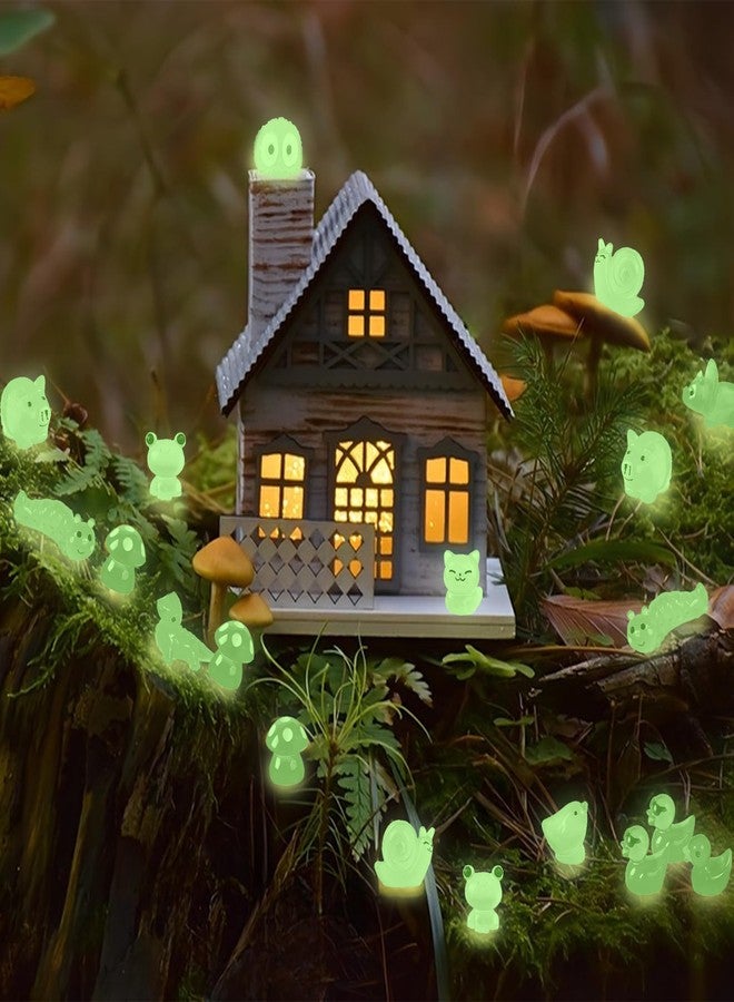 Tazimi 90 PCS Mini Resin Animal Figurines Glow in The Dark Miniature Figurines Aquarium Ornaments Charms for Garden Dollhouse Aquarium Home Birthday Party - Image 4