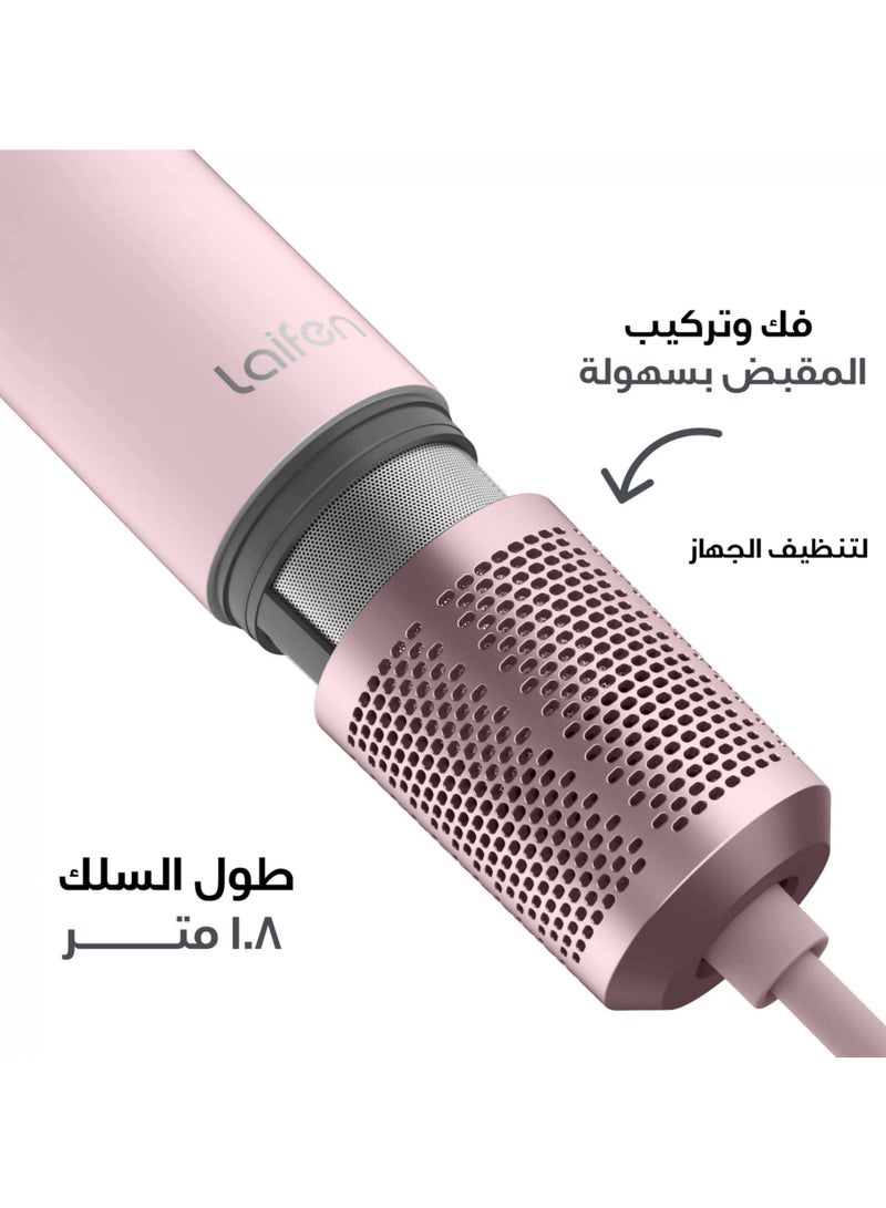 لايفن ميني مجفف شعر عالي السرعة أيوني - وردي مرجاني | الأكثر مبيعًا عالميًا، والأول عالميًا | خفيف الوزن، منخفض الضوضاء، صغير الحجم، مزود بفوهة مغناطيسية وحقيبة سفر - للمنزل والسفر - Image 4