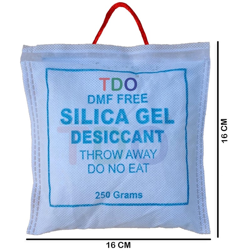 TDO Silica Gel Packets 2 Pcs (Each 250 Gram) For Moisture absorbents Dehumidifier Silica Gel Bags for Moisture Room, Cupboard, Kitchen, Shoe,Wardrobe, Car,Camera, Lenses - Image 2