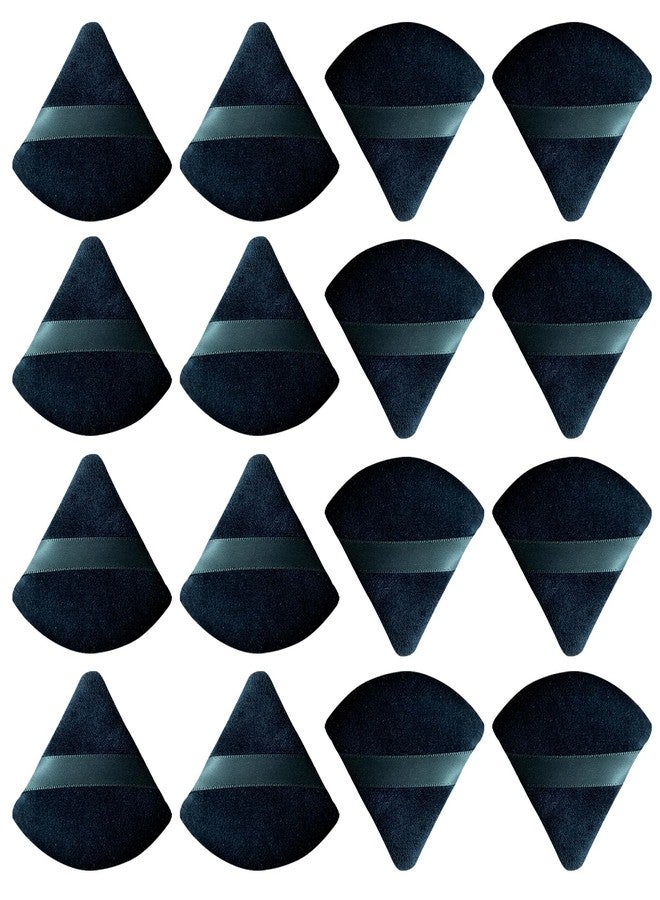 MHHPL 16 pcs Triangle Powder Puff Makeup Puff:Setting Powder Puff Powder Puffs for Face Powder for Loose Powder Cosmetic Foundation Makeup Sponge - Image 1