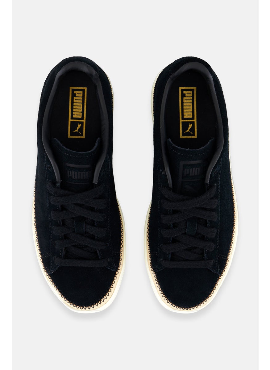 PUMA Kids Boy Suede Trim Lace Up Training Shoes, Black  - Image 3