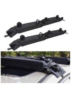 SS WATER SPORTS Universal Car Roof Rack, 60KG Loads/Foldable Roof Rack Pads, Auto Outdoor Roof Top Luggage Baggage Carrier Soft Rack kayaks  - Image 1