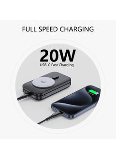 Zyler 10,000mAh Magnetic Power Bank, 3-in-1 Charging Station, 15W wireless charging, Use as phone holder, 20W PD wired charging, and simultaneous charging of multiple devices. Includes Type-C cable. - pzsku/ZFADE14452B0FBD2EA302Z/45/_/1736714976/4e4f4e6d-2b9f-4e1c-bf07-3ab8e95f1a66