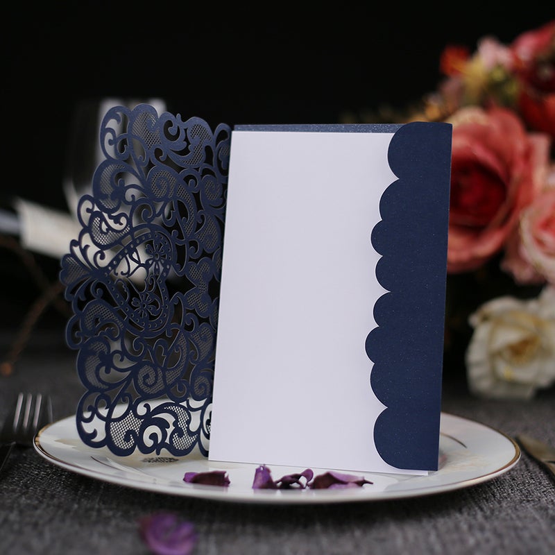 20pcs Love Pattern Invitation Cards Invitation Holders for Wedding Birthday Party Anniversary - Image 2