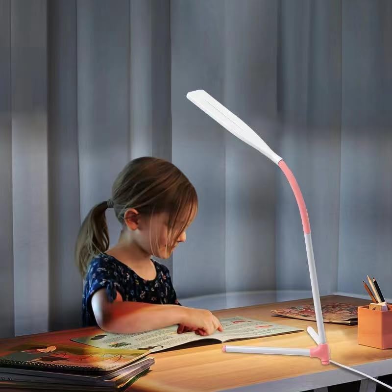 Grofly Trio Led Light Study Table Lamp Children Eye Protection Book Reading Lamp 360 Flexible Light Lamp Table Lamp for Office Desk Study Reading Lamp Night Lamp for Work from Home - Image 2