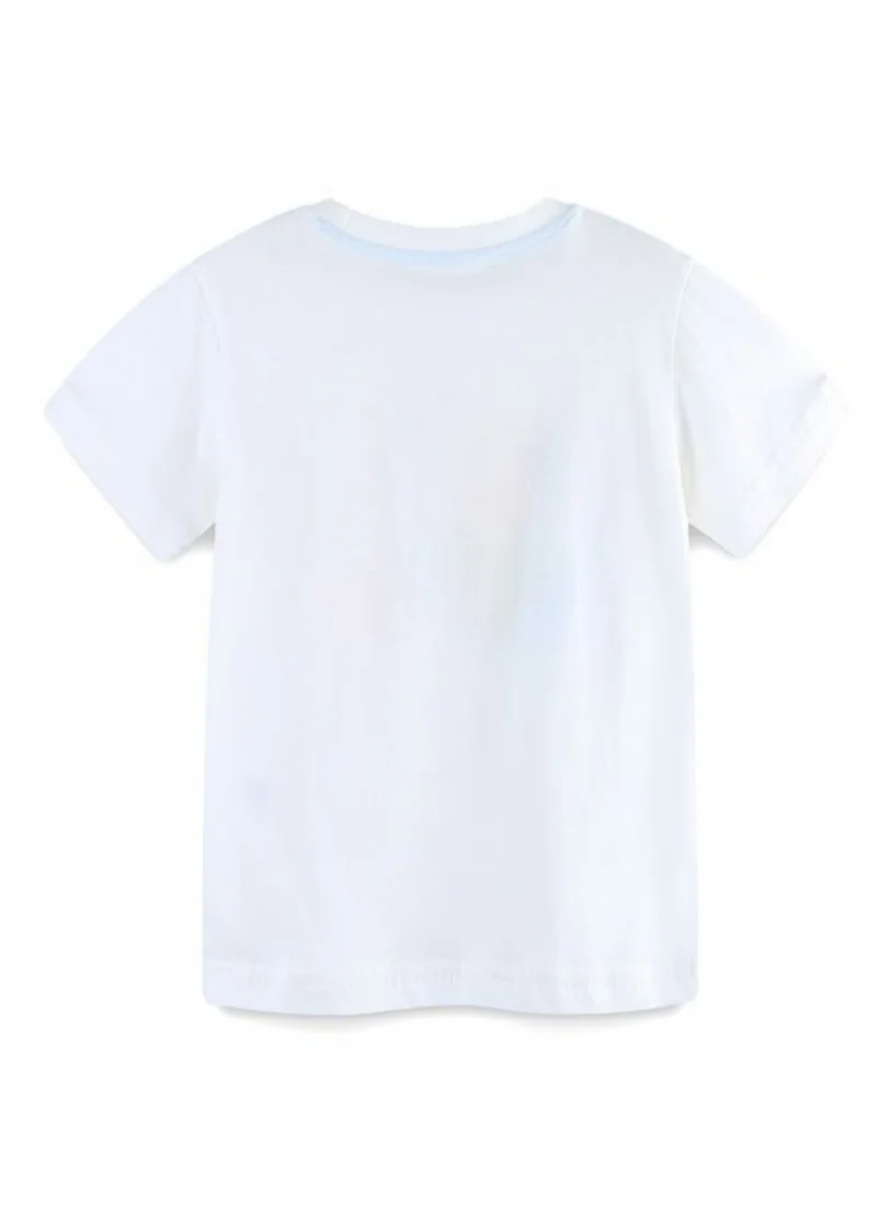 يونيكي White Animal Graphic Printed T-shirt