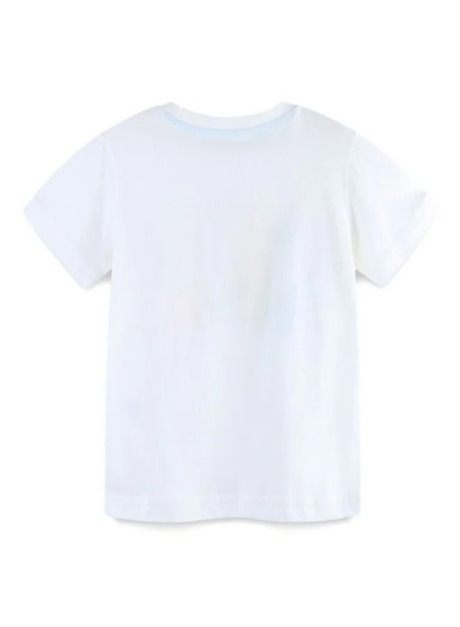 YUNIQEE White Animal Graphic Printed T-shirt