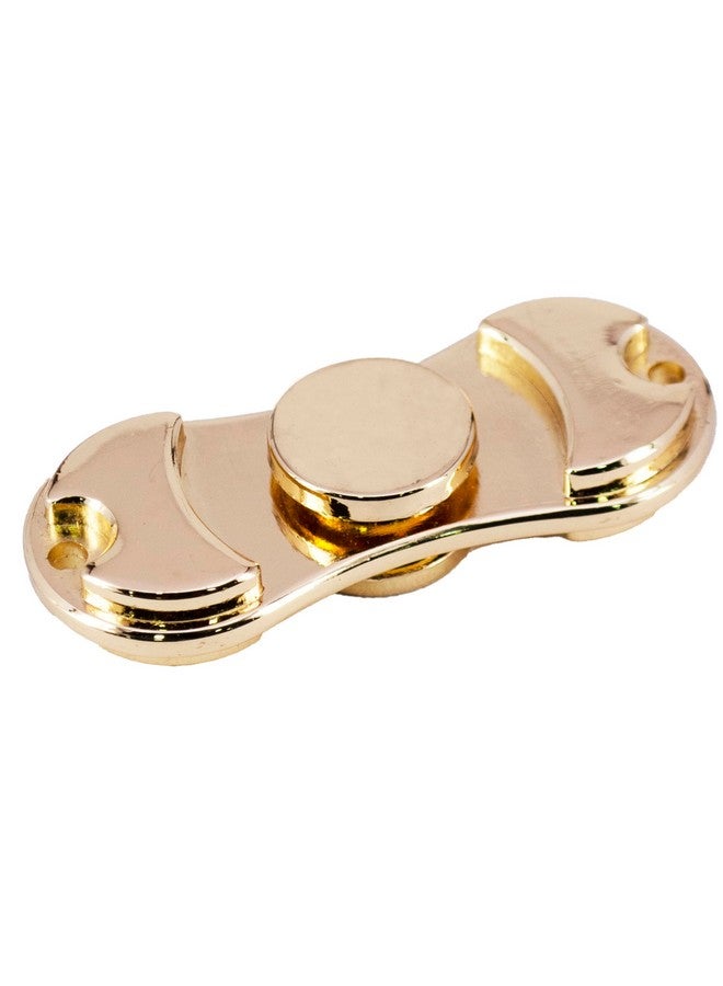 Premsons Premsons® Hand Spinner Desk Toy - High Speed Smooth Finger Spin Sensory Fidget Stress Relief Game Play for Kids & Adults - Birthday Party Gift - Metal - Gold Dual - Image 1