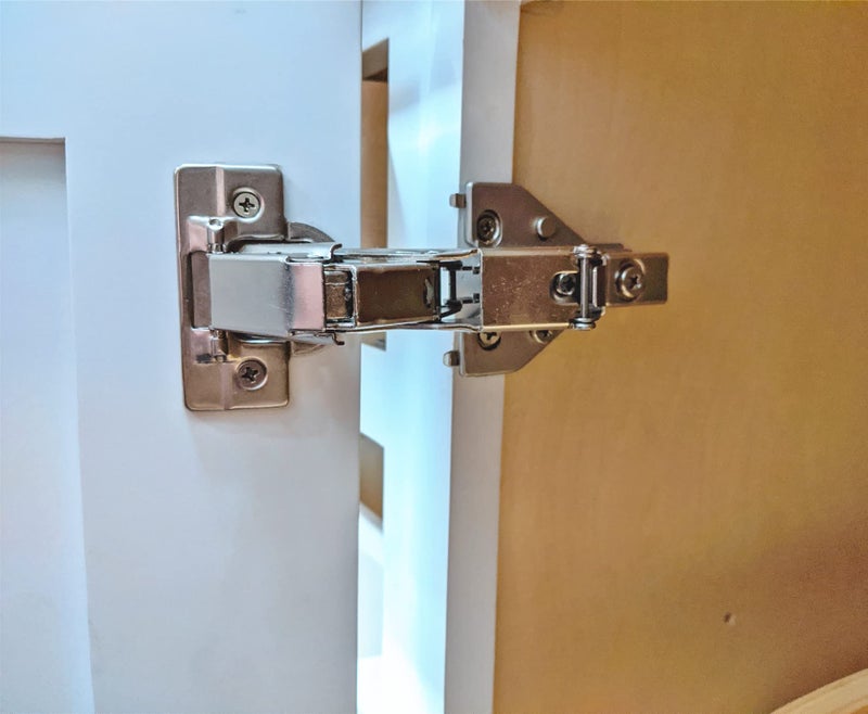 165 Degree Full Overlay Screw-On Lazy Susan Cabinet Hinge with Face Frame Plate for Door Connect Frame for Kitchen Cabinet, Corner Door Hinges, Metal Lasy Susan Hardware Corner Cabinet Replacement