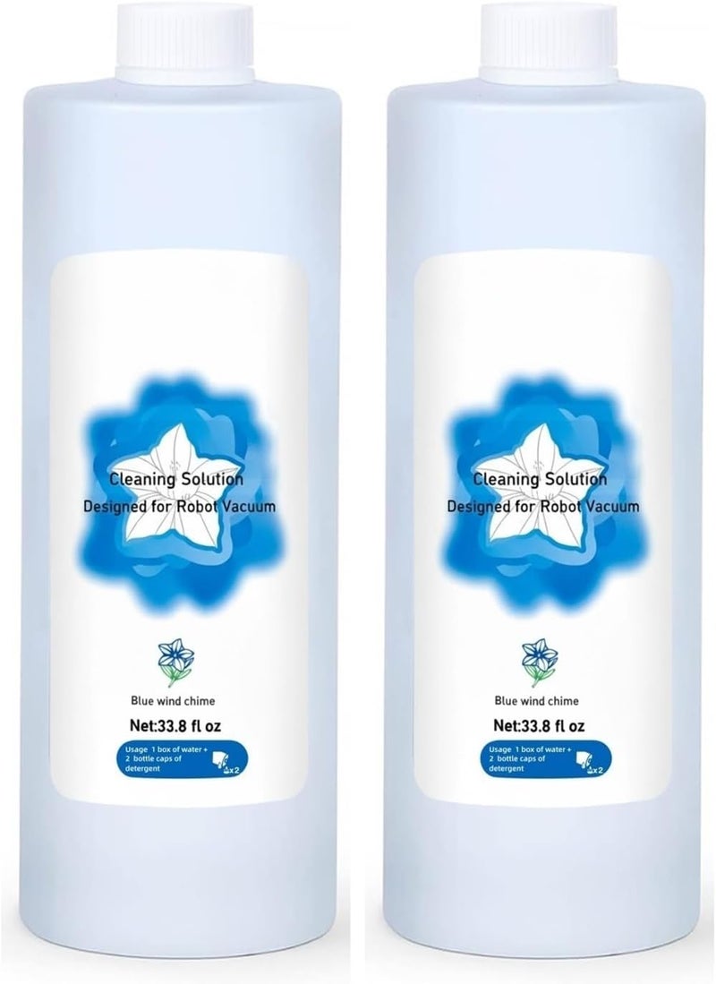 440934 1L Floor Cleaner,Compatible with ECOVACS DEEBOT T30S COMBO / T30S / X2 COMBO / X2 OMNI / T20 OMNI / X1 OMNI / X1 TURBO / T10 OMNI / X9 Pro OMNI,Deep Cleans for Multiple Hard Floors.(2 bottle) - Image 1