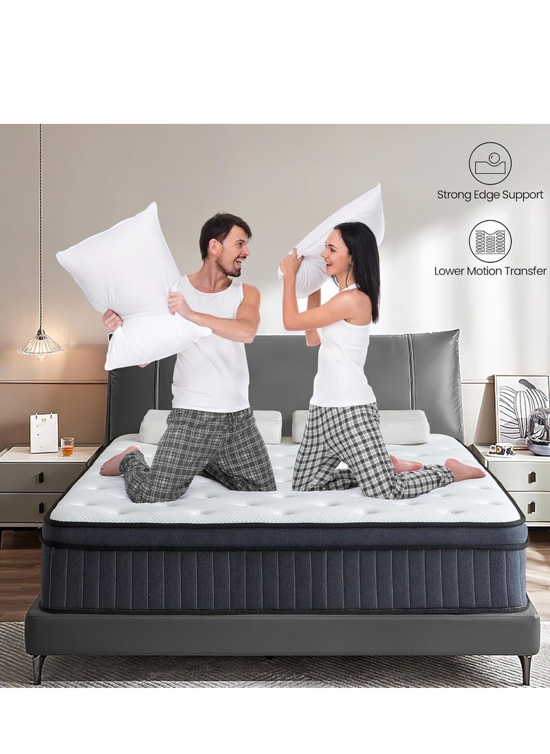 Harmony Home - Harmony Home 10-Inch Euro Top Bonnell Spring Mattress – 200x200 cm | Hotel-Grade Quality, Plush Euro Top, Reinforced Support & Comfortable Sleep - Image 1
