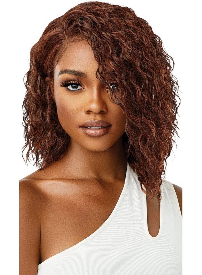 Outre Synthetic Preplucked Hd Transparent Lace Front Wig Greta (2 Dark Brown) - Image 3