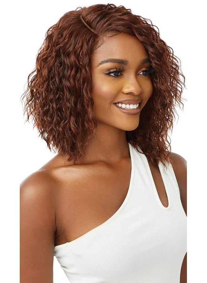 Outre Synthetic Preplucked Hd Transparent Lace Front Wig Greta (2 Dark Brown) - Image 5