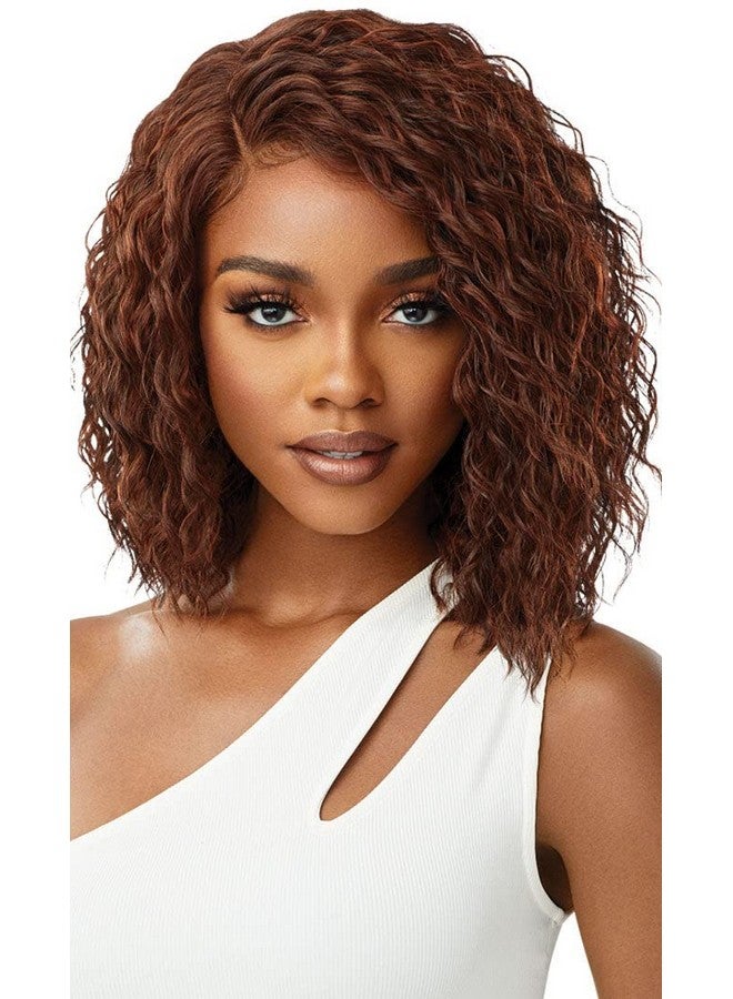 Outre Synthetic Preplucked Hd Transparent Lace Front Wig Greta (2 Dark Brown) - Image 2