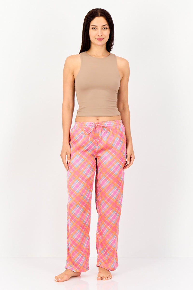 zivame Women Checkered Drawstring Pyjamas Pant, Multicolor - Image 3