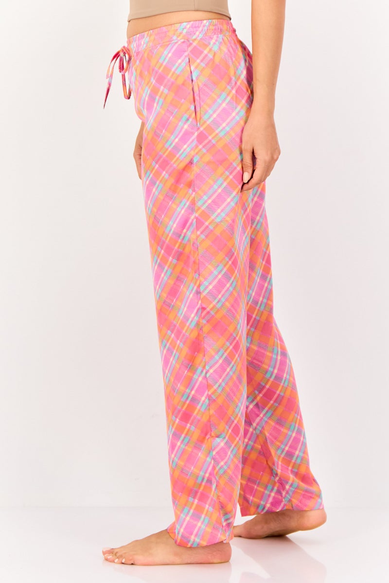 zivame Women Checkered Drawstring Pyjamas Pant, Multicolor - Image 2