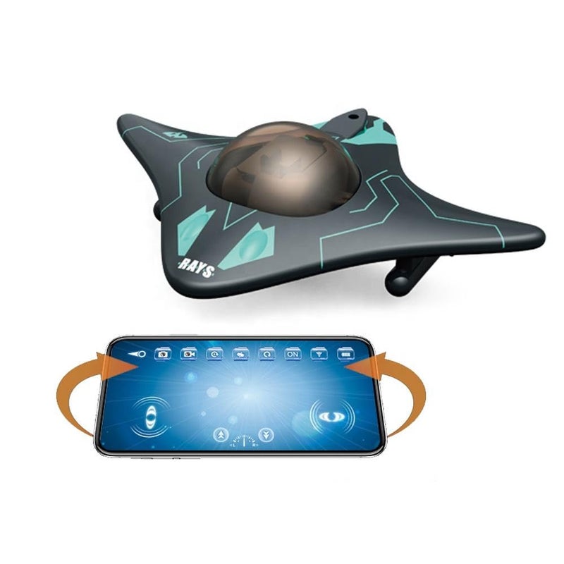 Ouhgnoh Mini RC Boat 6CH Waterproof WiFi Remote Control Camera Boat for Pools Lakes RealTime Shoot Outdoor Children Toys - Image 3