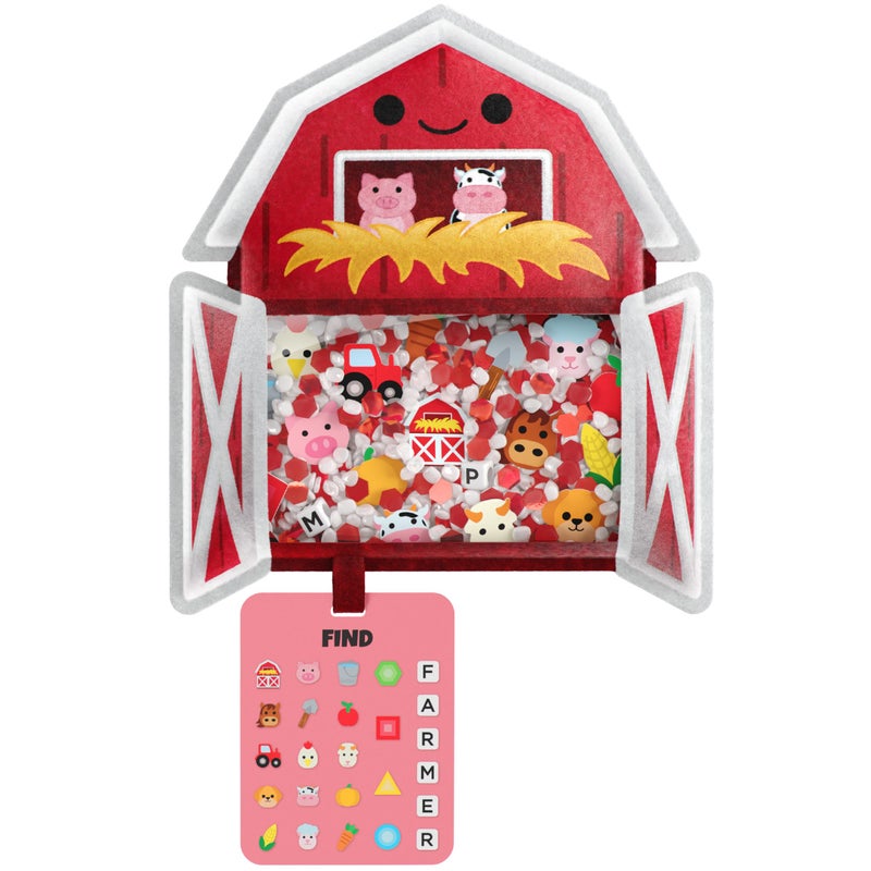 Vango BIZYBOO The Original Seek Find Plush Hidden Object Search Problem Solving Educational Matching Game for Kids 2 and Up Ol Red - Image 3