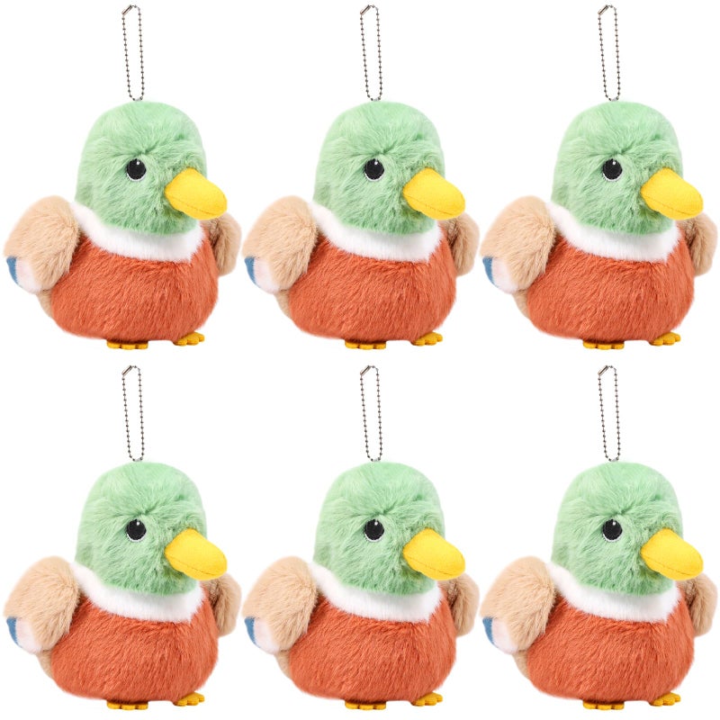 Niceup Small Mallard Duck Stuffed Plush Animals 45in One Lucky Duck Baby Shower Huntting Duck Party Favors Decoration Easter Basket Stuffer Bean Bag Sensorry Toys Mallard Duck 6 PCS - Image 3