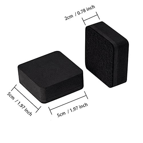 EEOYU Dry Erase Erasers, Eeoyu 40 Pack Magnetic Whiteboard Dry Erasers Chalkboard Cleaner Wiper for Kids and Classroom Teacher Supplies Home and Office, Black - Image 2
