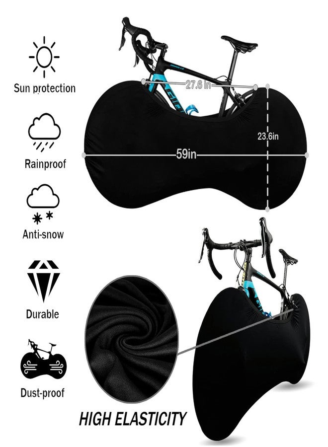 WEISGJA Bike Cover, Bicycle Wheel Cover, Outdoor Indoor Anti-dust Cover for Mountain Bike, Washable Elastic Bicycle Protective Gear Tire Package for Mountain, Road, MTB Bikes - Image 3