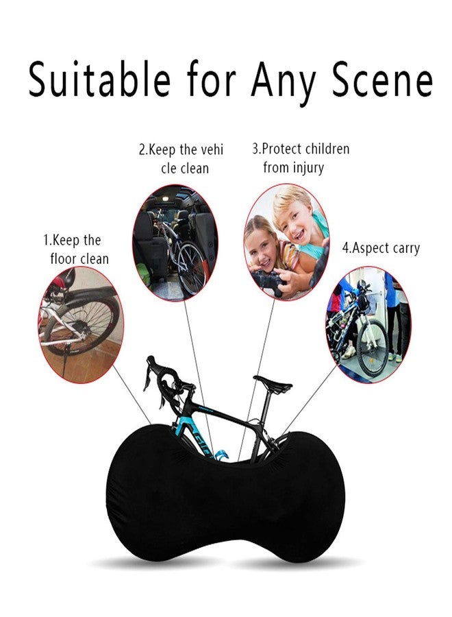 WEISGJA Bike Cover, Bicycle Wheel Cover, Outdoor Indoor Anti-dust Cover for Mountain Bike, Washable Elastic Bicycle Protective Gear Tire Package for Mountain, Road, MTB Bikes - Image 2