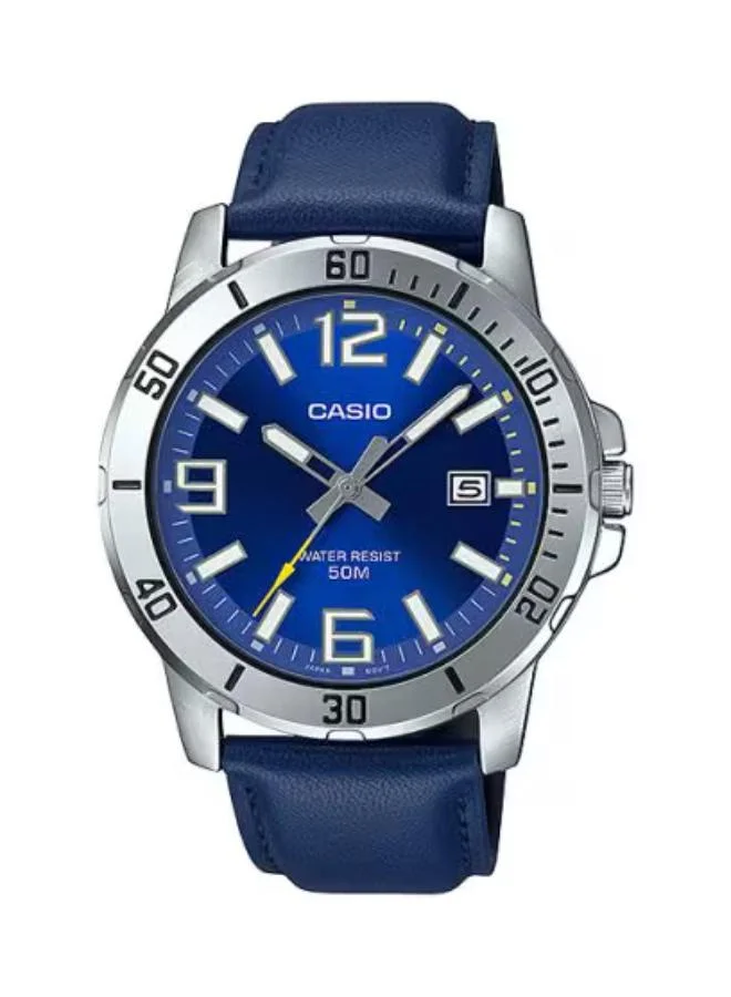 كاسيو Leather Strap Watch with Dial - MTP-VD01L-2BV