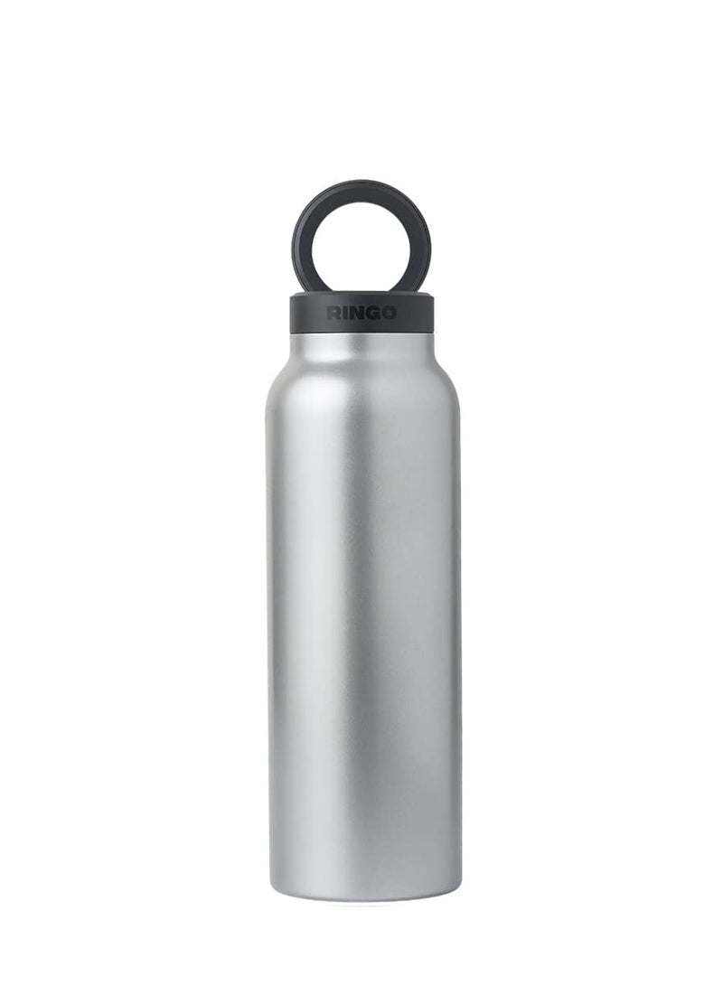 Ringo Water Bottle 32Oz + Free Magnetic Booster Ring | Stainless Steel Hydration Bottle w/ Integrated MagSafe Phone Mount, 12Hrs Hot/24Hrs Cold, BPA-Free, Works w/ All Devices Android & iOS- Stainless - Image 2