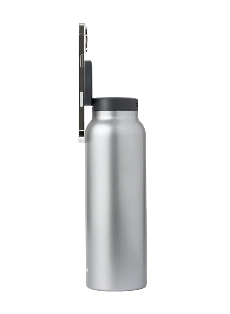 Ringo Water Bottle 32Oz + Free Magnetic Booster Ring | Stainless Steel Hydration Bottle w/ Integrated MagSafe Phone Mount, 12Hrs Hot/24Hrs Cold, BPA-Free, Works w/ All Devices Android & iOS- Stainless - Image 5