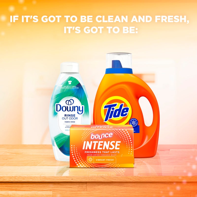 Bounce Intense Dryer Sheets, Vibrant Fresh, 60 Count, Scent Boosting Dryer Sheet - Image 3