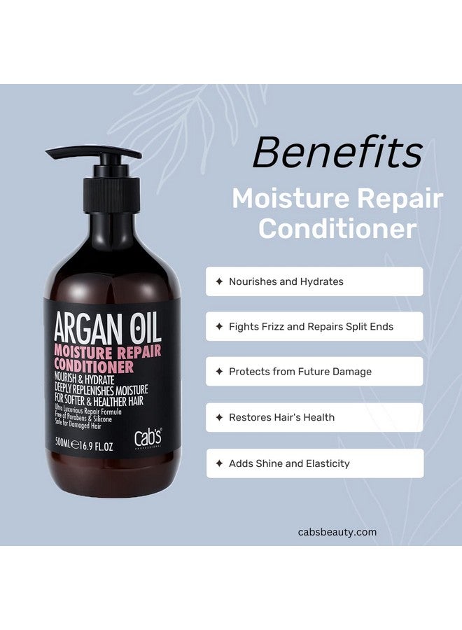 Cab's Moroccan Argan Oil Conditioner Restorative & Sulfate Free For All Hair Types Women And Men Best Gift For Damaged Curly Or Frzzy Hair Paraben Free/Safe For Color Treated Hair - Image 5