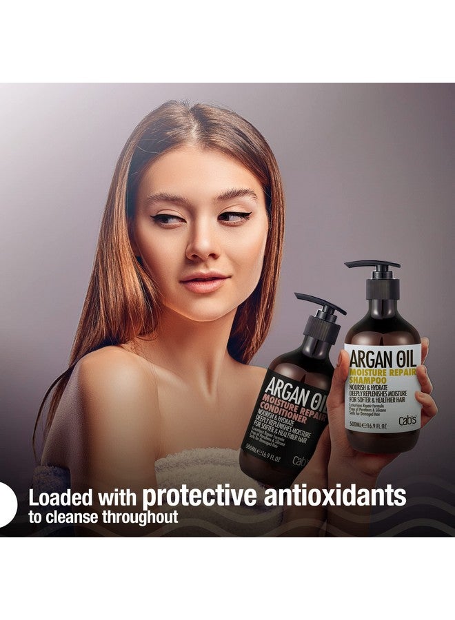 Cab's Moroccan Argan Oil Conditioner Restorative & Sulfate Free For All Hair Types Women And Men Best Gift For Damaged Curly Or Frzzy Hair Paraben Free/Safe For Color Treated Hair - Image 3