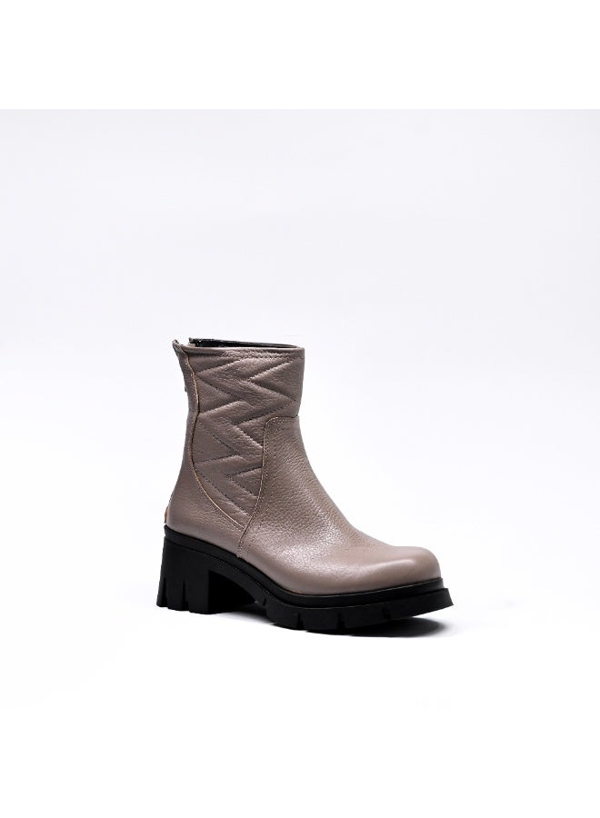 Levent Genuine Leather Half Boot For Women - Mink - Image 2