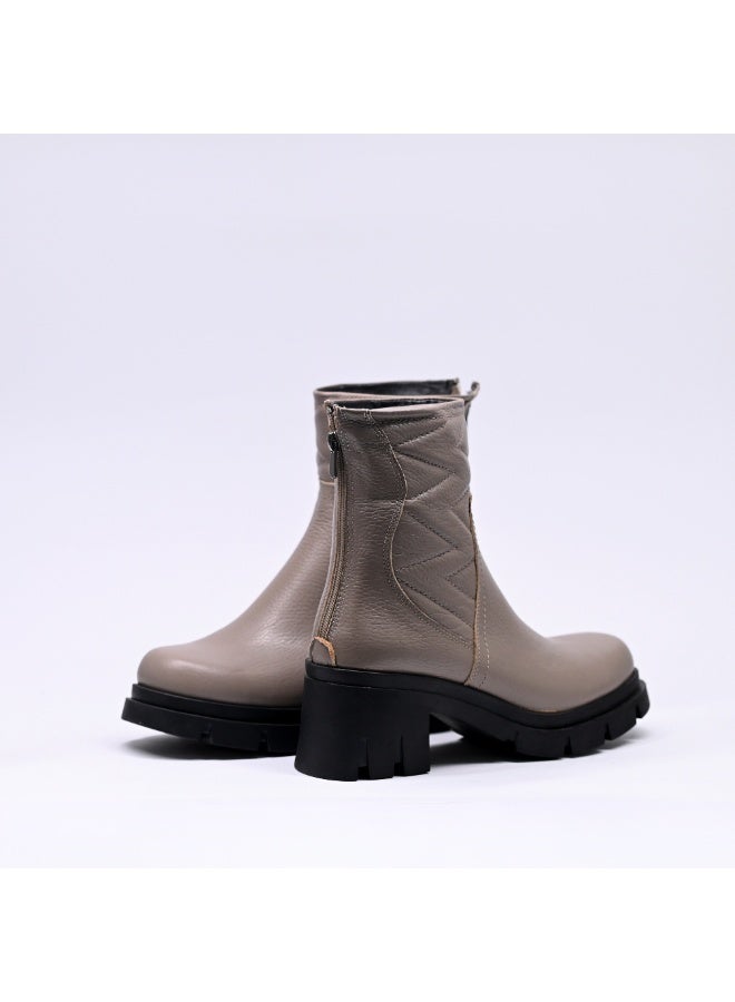 Levent Genuine Leather Half Boot For Women - Mink - Image 1