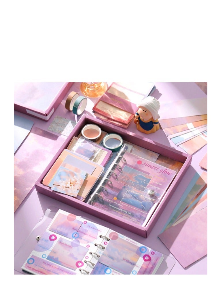 Y&D 154 Pcs Aesthetic Scrapbook Kit Scrapbooking Supplies Junk Journal With A6 Grid Notebook Bullet Journals Diy Gift Journaling For Teen Girl Kid Women - Image 1
