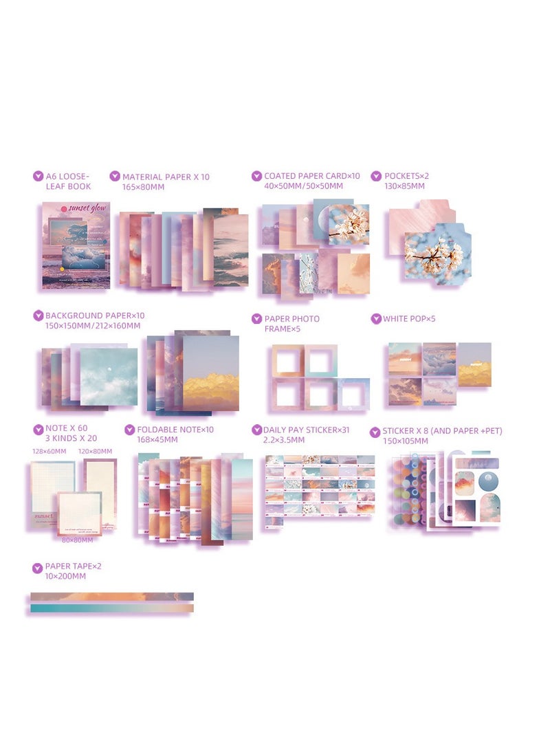 Y&D 154 Pcs Aesthetic Scrapbook Kit Scrapbooking Supplies Junk Journal With A6 Grid Notebook Bullet Journals Diy Gift Journaling For Teen Girl Kid Women - Image 5