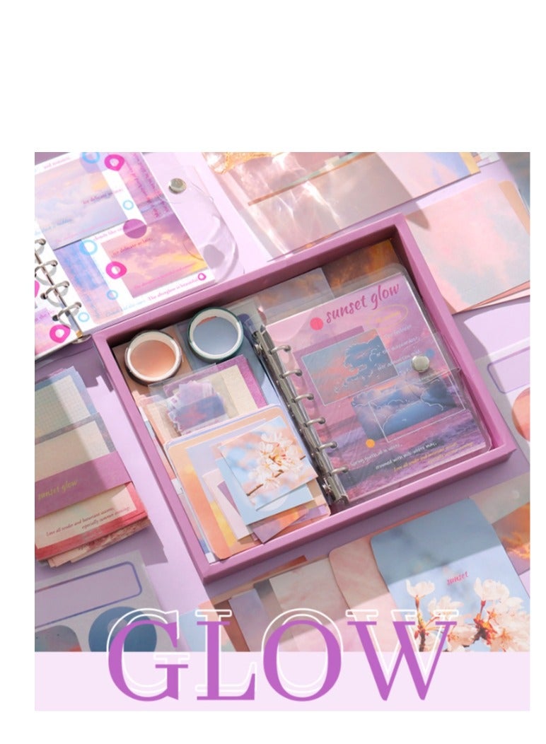 Y&D 154 Pcs Aesthetic Scrapbook Kit Scrapbooking Supplies Junk Journal With A6 Grid Notebook Bullet Journals Diy Gift Journaling For Teen Girl Kid Women - Image 4