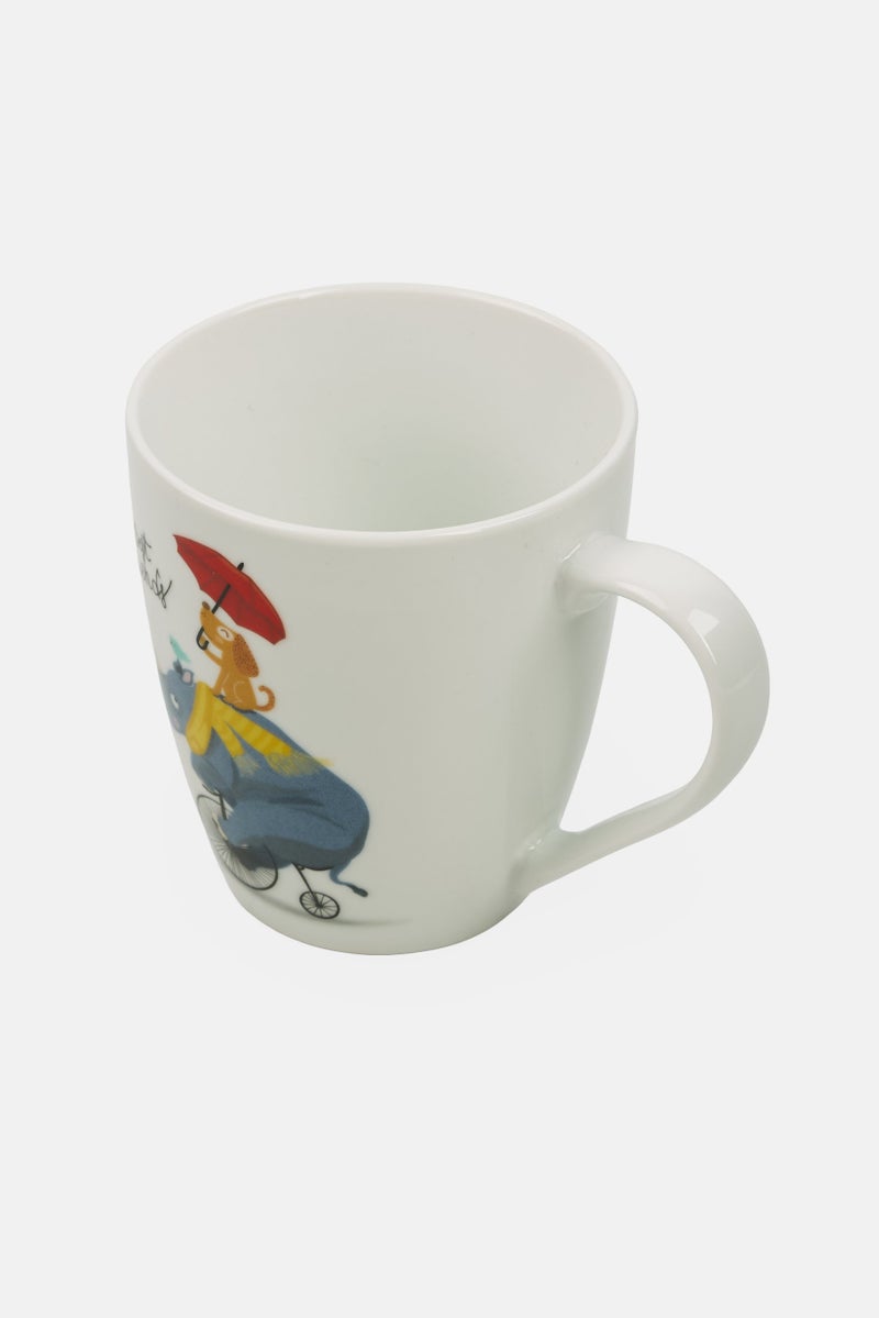 Ritzenhoff & Breker Printed Ceramic Coffee Cup 360ml, White - Image 2