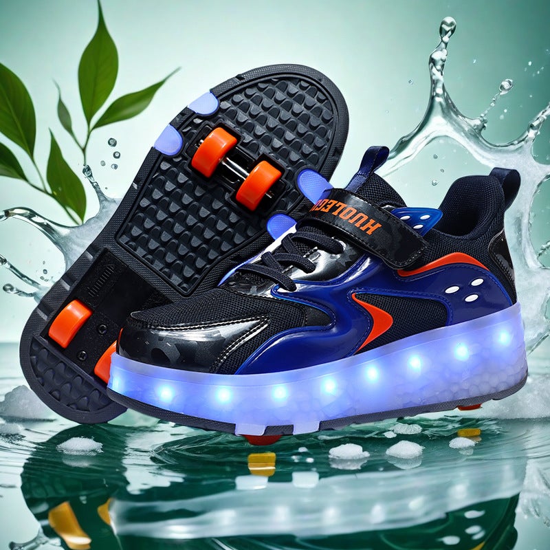 Eight-Wheel Invisible Runaway Shoes Boys Roller Skates Children'S Four-Wheel Sports Runaway Shoes Girls Deformed Roller Skate - Image 2