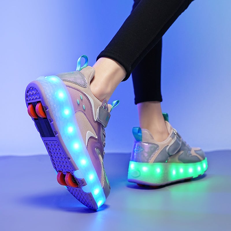 Eight-Wheel Invisible Runaway Shoes Boys Roller Skates Children'S Four-Wheel Sports Runaway Shoes Girls Deformed Roller Skate - Image 4