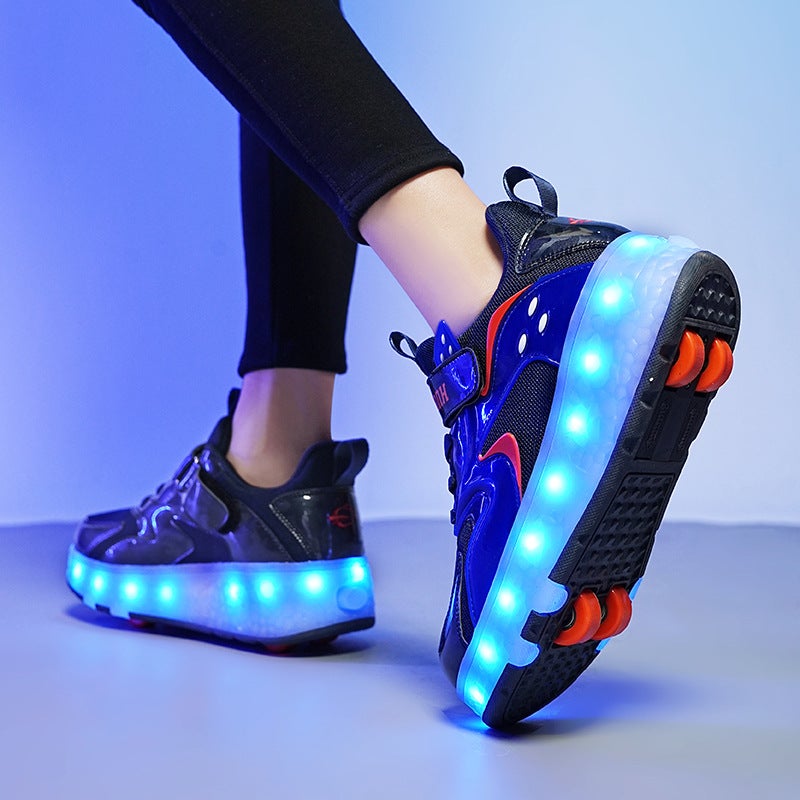 Eight-Wheel Invisible Runaway Shoes Boys Roller Skates Children'S Four-Wheel Sports Runaway Shoes Girls Deformed Roller Skate - Image 5