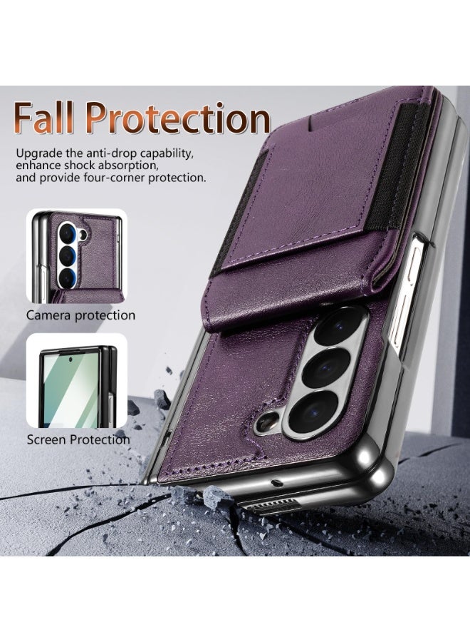 general Galaxy Z Fold 7 Case, 2 in1 Leather Fold 7 Case with Card Holder Magnetic Flip Kickstand Compatible with Samsung Z Fold 7 5G - Image 2