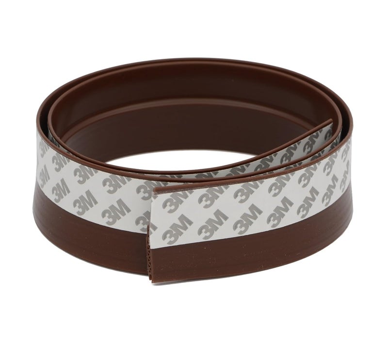 STORE 2508 Flexible PVC Door Draft Guard Door Sealer Door Sealing Strip for Doors and Windows with Adhesive Tape Brown Length 100 Cm Width 45mm - Image 1