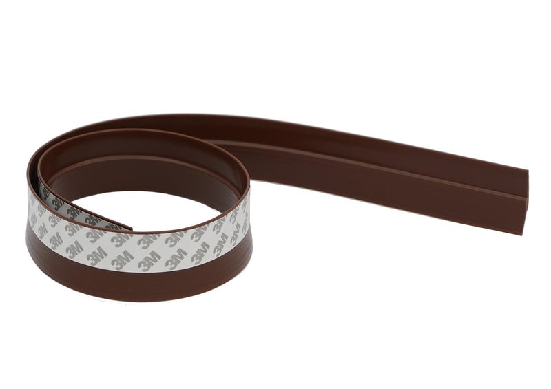 STORE 2508 Flexible PVC Door Draft Guard Door Sealer Door Sealing Strip for Doors and Windows with Adhesive Tape Brown Length 100 Cm Width 45mm - Image 2
