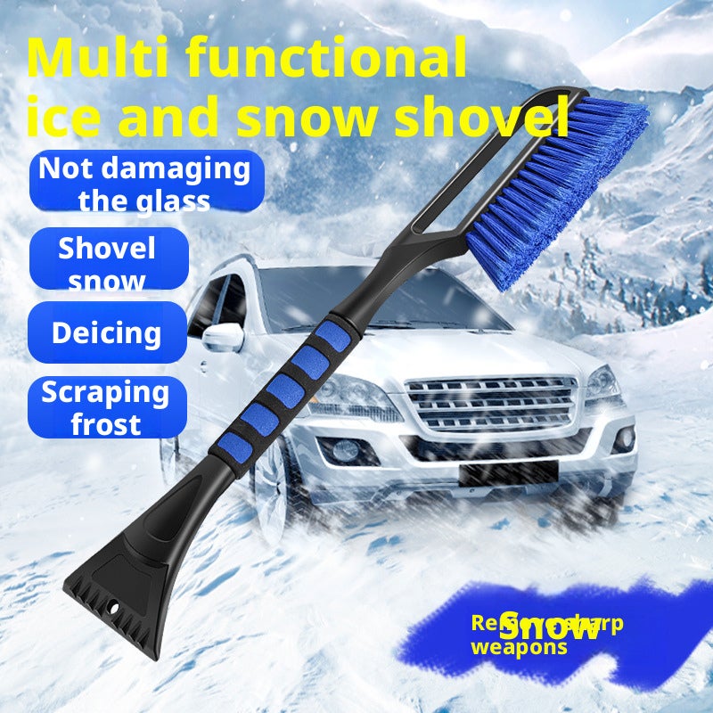 Car Snow Shovel Ice Scraper Brush with Long Handle - Image 1