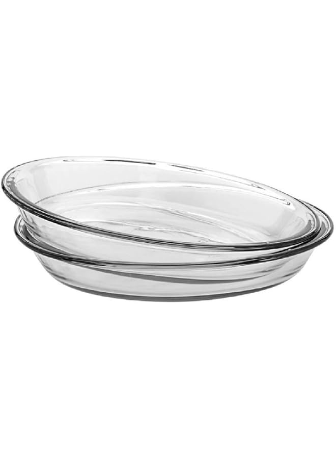 أنكور هوكينغ طقم تحميص دائري شفاف من قطعتين أساسيات آمنة للاستخدام في غسالة الأطباق والميكروويف، مقاس 9 بوصات، 67301L20 - Image 2