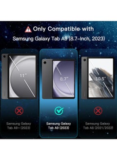 Rock Pow Screen Protector for Samsung Galaxy Tab A9 8.7-Inch 2023 with Easy Installation Frame Tempered Glass Film HD Clear 1-Pack  - Image 2