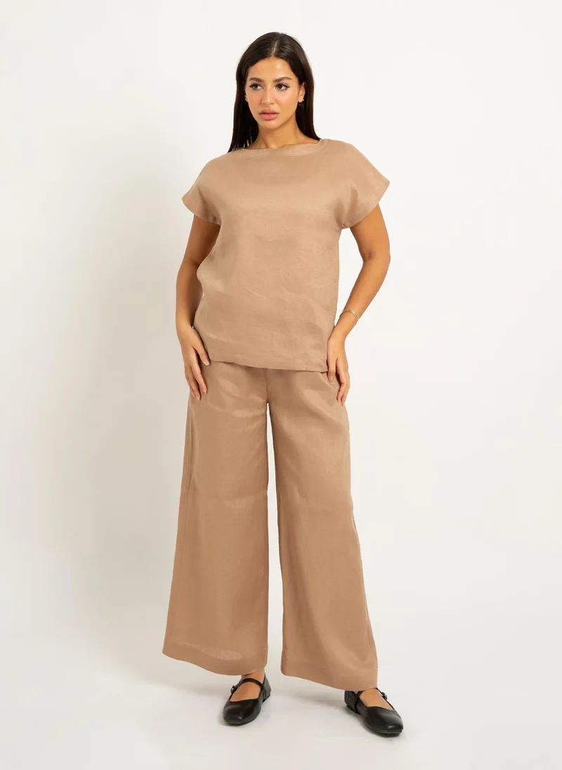 Kaafmeem Mocha Linen Light Set