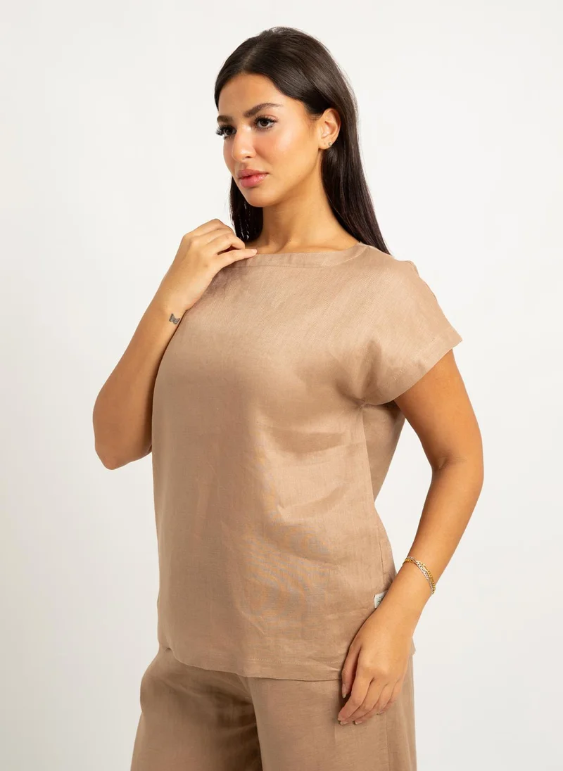 Kaafmeem Mocha Linen Light Set